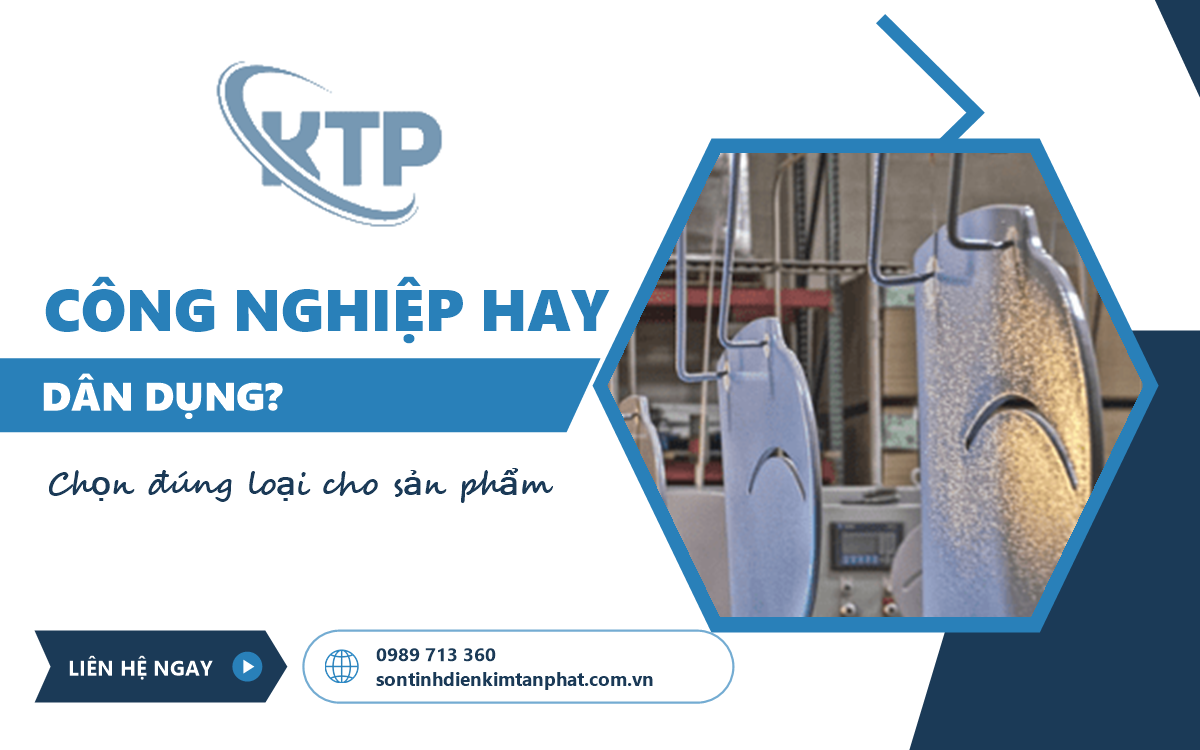 so sánh sơn tĩnh điện công nghiệp và dân dụng