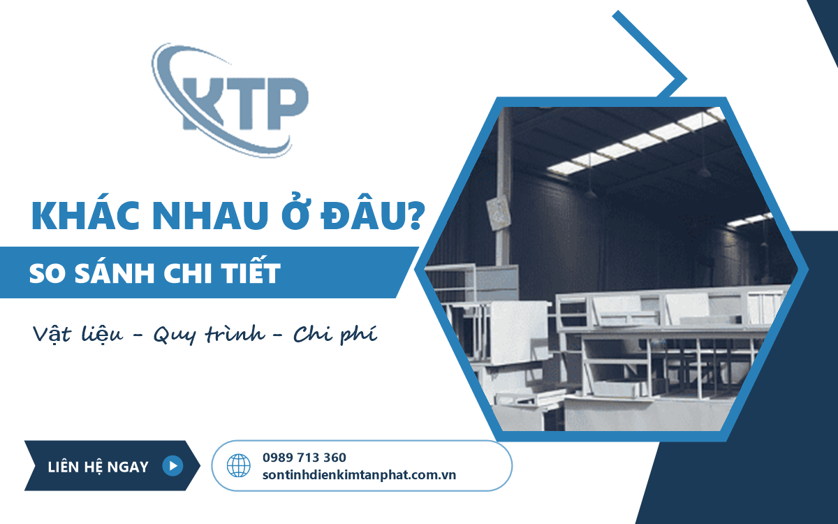 khác nhau giữa sơn tĩnh điện công nghiệp và dân dụng