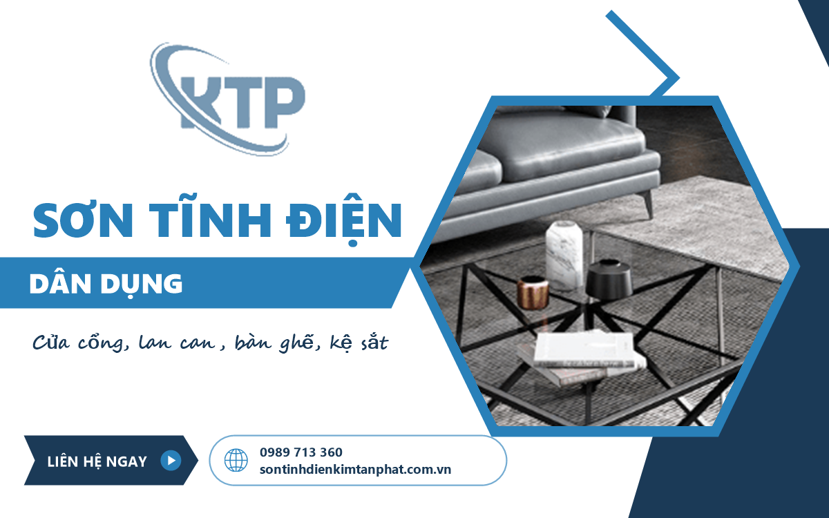 Sơn tĩnh điện dân dụng - Cổng, lan can, bàn ghế bền màu lâu năm